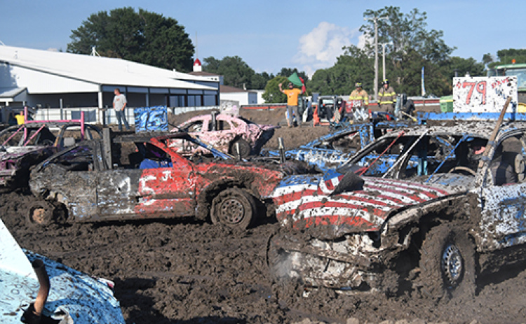 The action was loud and the stands were nearly full Friday for the annual Hamilton County Fair Demolition Derby