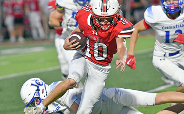 Senior running back Ian Jensen had his best game of the season Friday against Lincoln Christian, totaling 144 yards on 16 carries with two touchdowns.