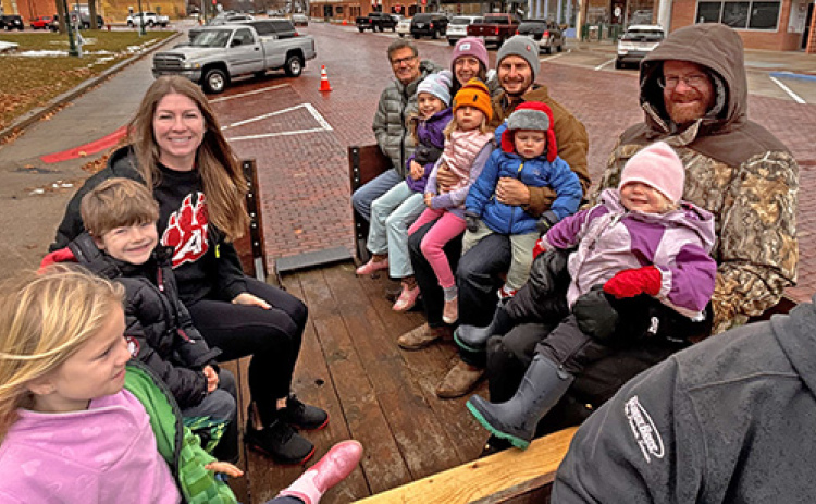 Wagon rides around the downtown square were part of Saturday’s Come Home to Christmas celebration.