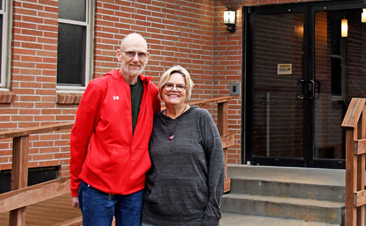 Dave and Rhonda Hiebert are in the process of transforming the former Assembly of God Church (which was previously the Aurora Head Start building) into a unique daycare center for older adults. They plan to call their business “Serenity Place” when it opens hopefully by summer.