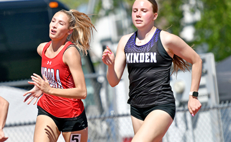 Aurora’s Jordyn Slagle ran in the 59s for the first time at Thursday’s Gothenburg Invite, winning the 400 meter dash in a time of 59.11.