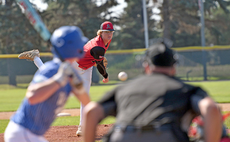 Aurora Cooperative Juniors ace Dylan Ronnau was masterful against Wayne at Hank Overin Field Saturday, tossing 5-2/3 innings while allowing just one run on three hits and striking out eight.