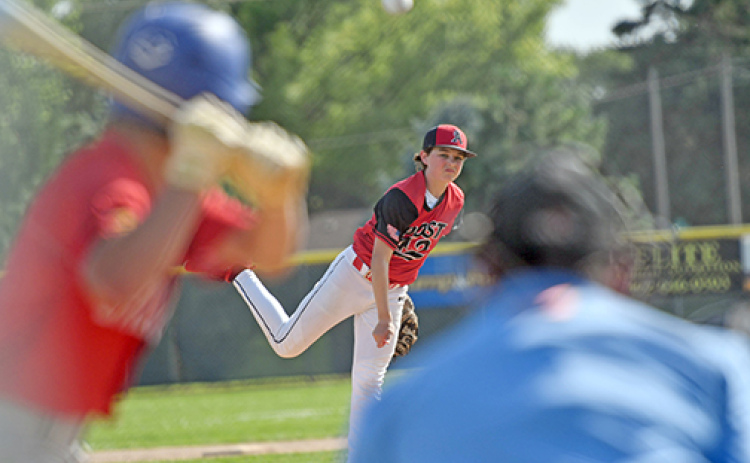 Aurora’s Kyson Phillips tossed six innings in a 5-3 win over Doniphan-Trumbull, allowing two earned runs on nine hits.