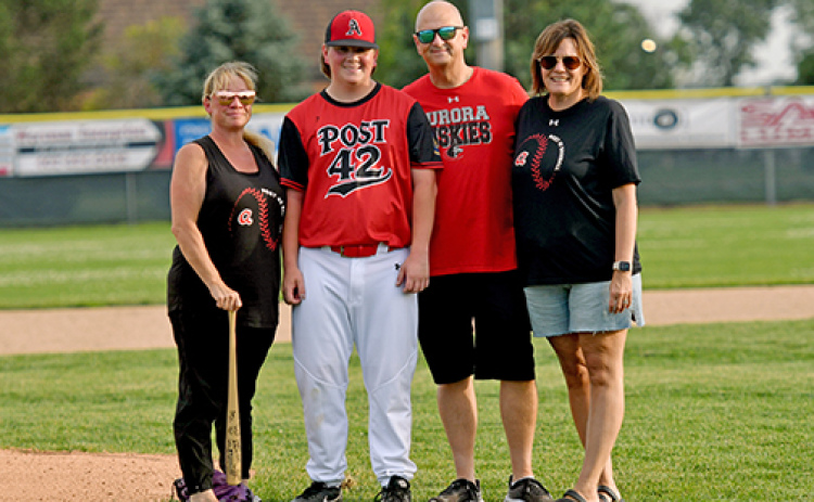 Peyton Graham tossed a complete game winner for the Pinnacle Bank Seniors in a 5-3 win over Doniphan-Trumbull. Graham was also honored pregame as a Senior player, joined by his mother, Becky Graham, as well as aunt and uncle Shelly and Paul Graham.
