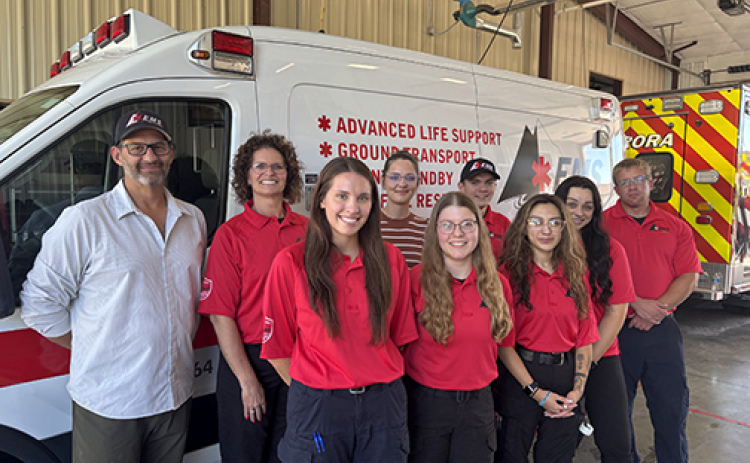 Members of the EMS Unlimited crew pictured at last week’s grand opening include, from left: Ebin Latrimurti, Rebekah Osman, Emily L., Bailey Bridges, Vivian W., Jake K., Paulina J., Brianna G., and Eric V.