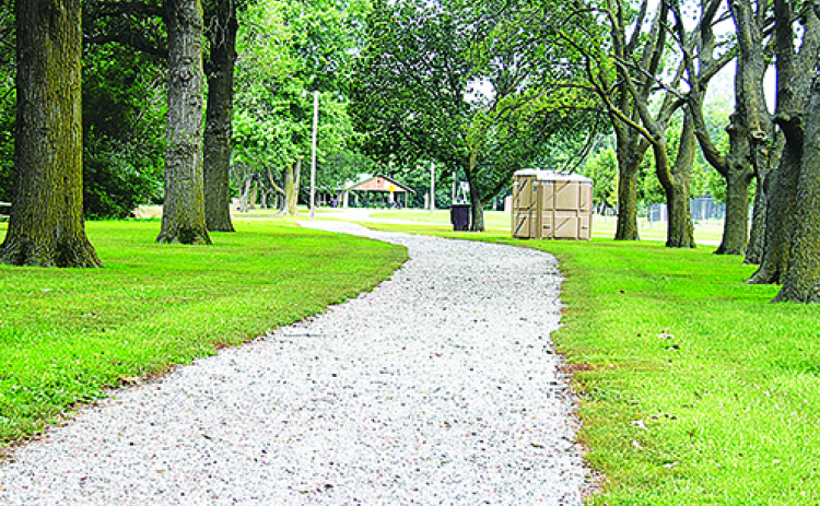 Pictured here is one of the city’s existing trails running through Streeter Park. A local trails committee has applied for a $250,000 federal grant to help expand the trail system with new segments in the Streeter and Northridge subdivisions.