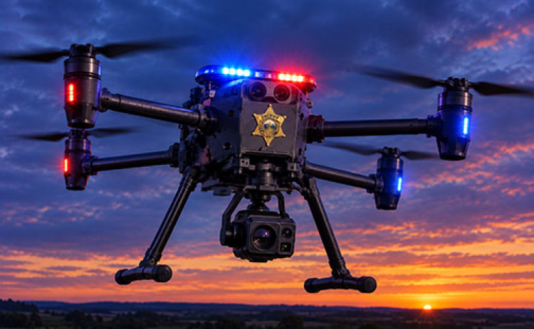 The Hamilton County Sheriff's office deployed its drone Saturday to search for car theft suspects