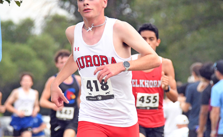 Grayson Oswald picked up a top 10 finish for Aurora at Thursday's Seward Invite, running 16:49.