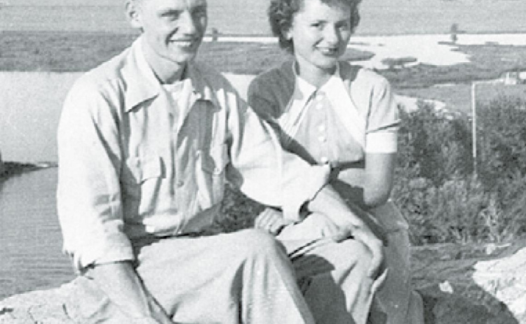 Max and JoAnn Friesen pose for a photo at Lake McConaughy during their honeymoon in 1950. Courtesy photo