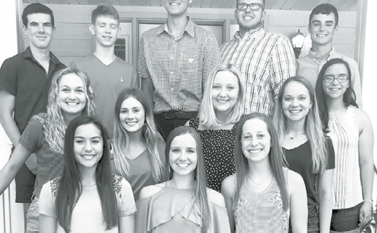 Aurora FBLA members gathered in late June to watch the opening ceremonies of the National FBLA Leadership Experience. Pictured front from left: Kaylee Crosby, Cassidy Knust, Raina Cattau. Second row: Jaylee Schuster, Britten Sunneberg, Olivia Lawless, Halle Nachtigal, Hannah Pedersen. Back row: Isaac Bisbee, Blake DeVries, Preston Ramaekers, Ryan Marlatt, Jameson Herzberg. Not pictured: Lauren Feely, Levi Vinkenberg, Kyla Carlson, Caden Carlson. Courtesy photo